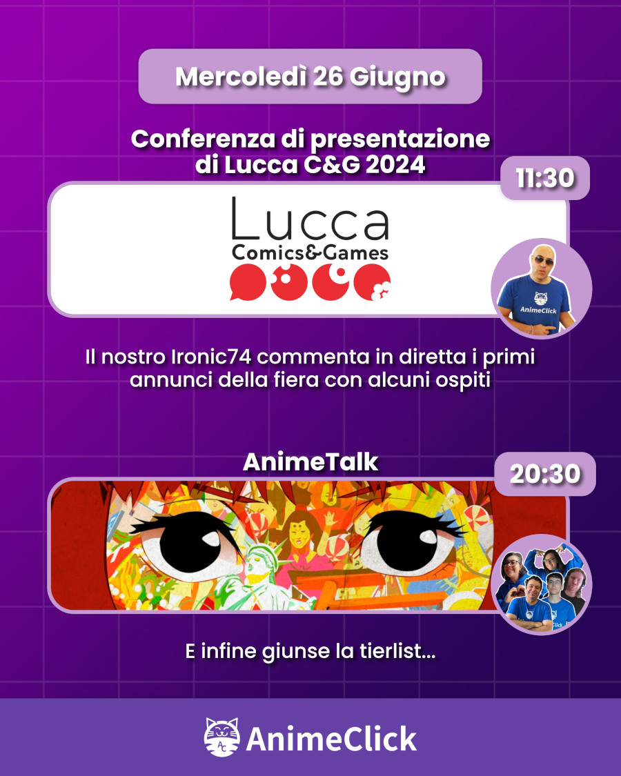 AnimeClick su Twitch: programma dal 24 al 30 giugno